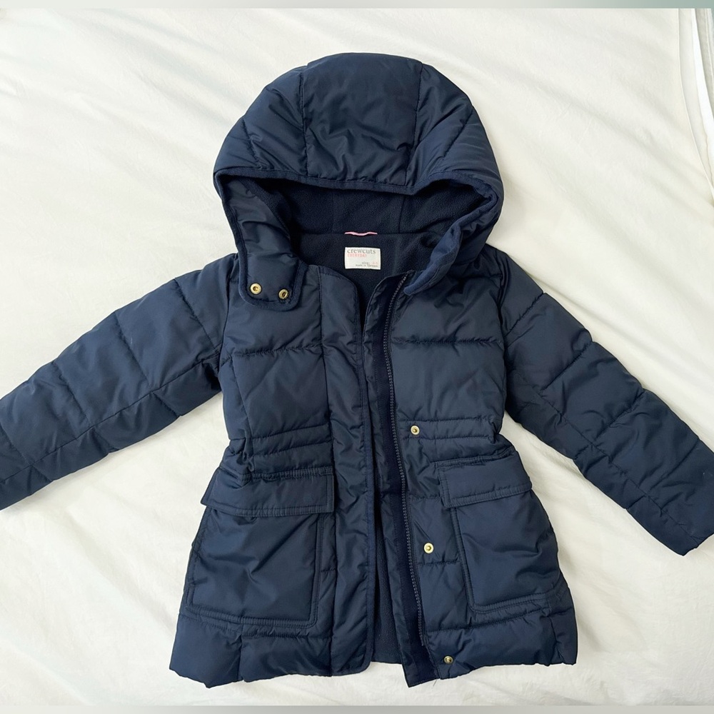 Crewcuts Girls Blue Hooded Jacket Size 4-5